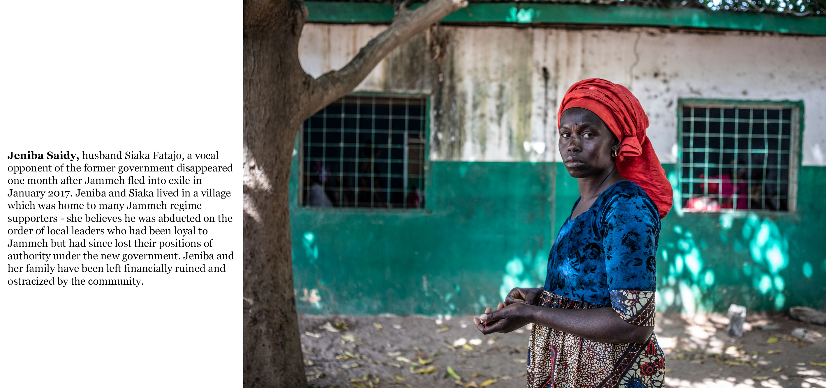 Gambia victims and resisters -Jeniba_Saidy_her husband Saika Fatajo opponent of Yahya Jammeh  disappeared after Jammeh fled into exile  a3585_TEXT_web ©Jason Florio 