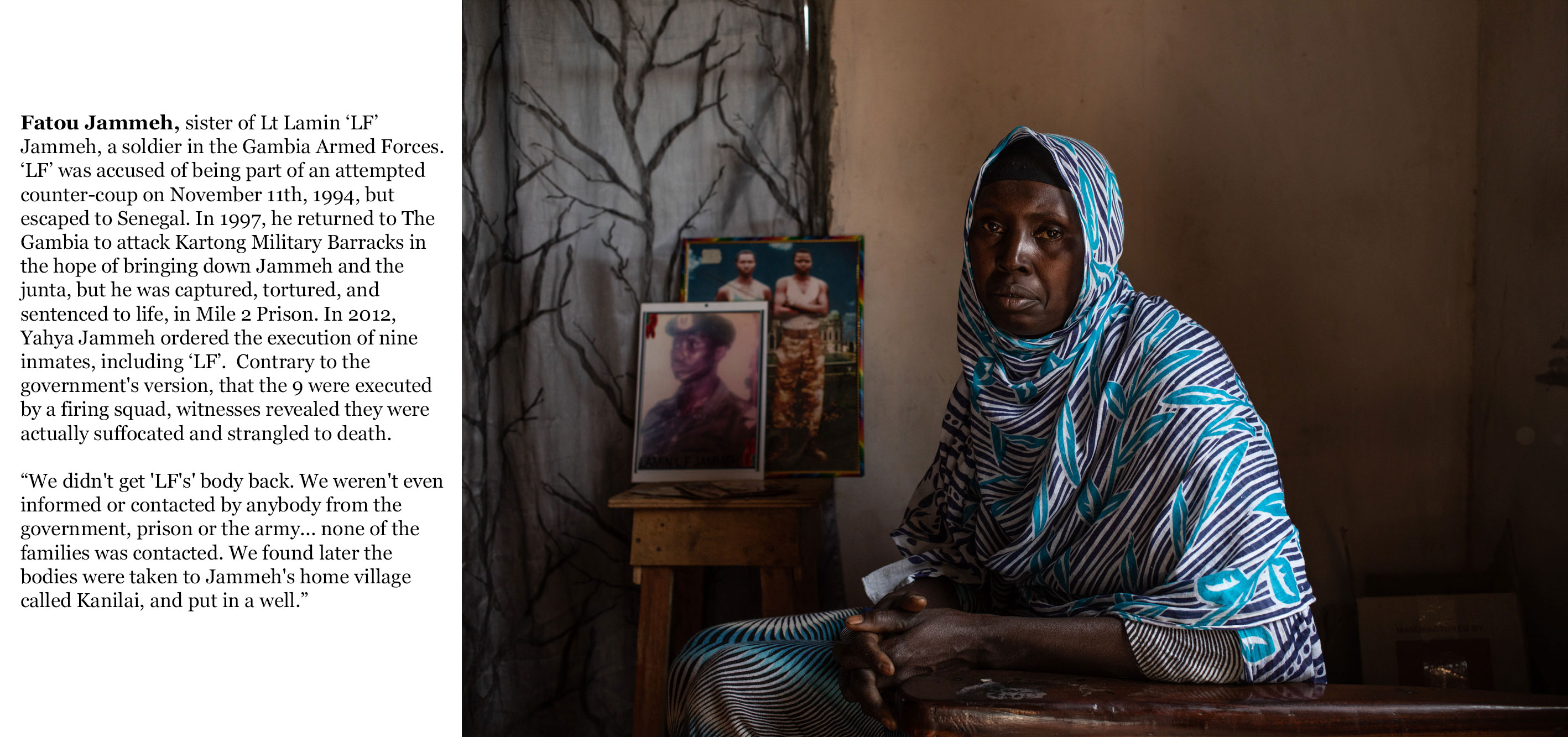 Gambia victims and resisters - fatou_jammeh, sister of Lt LF Jammeh who was killed after 1994 coup attempt, -0221_TEXT_WEB