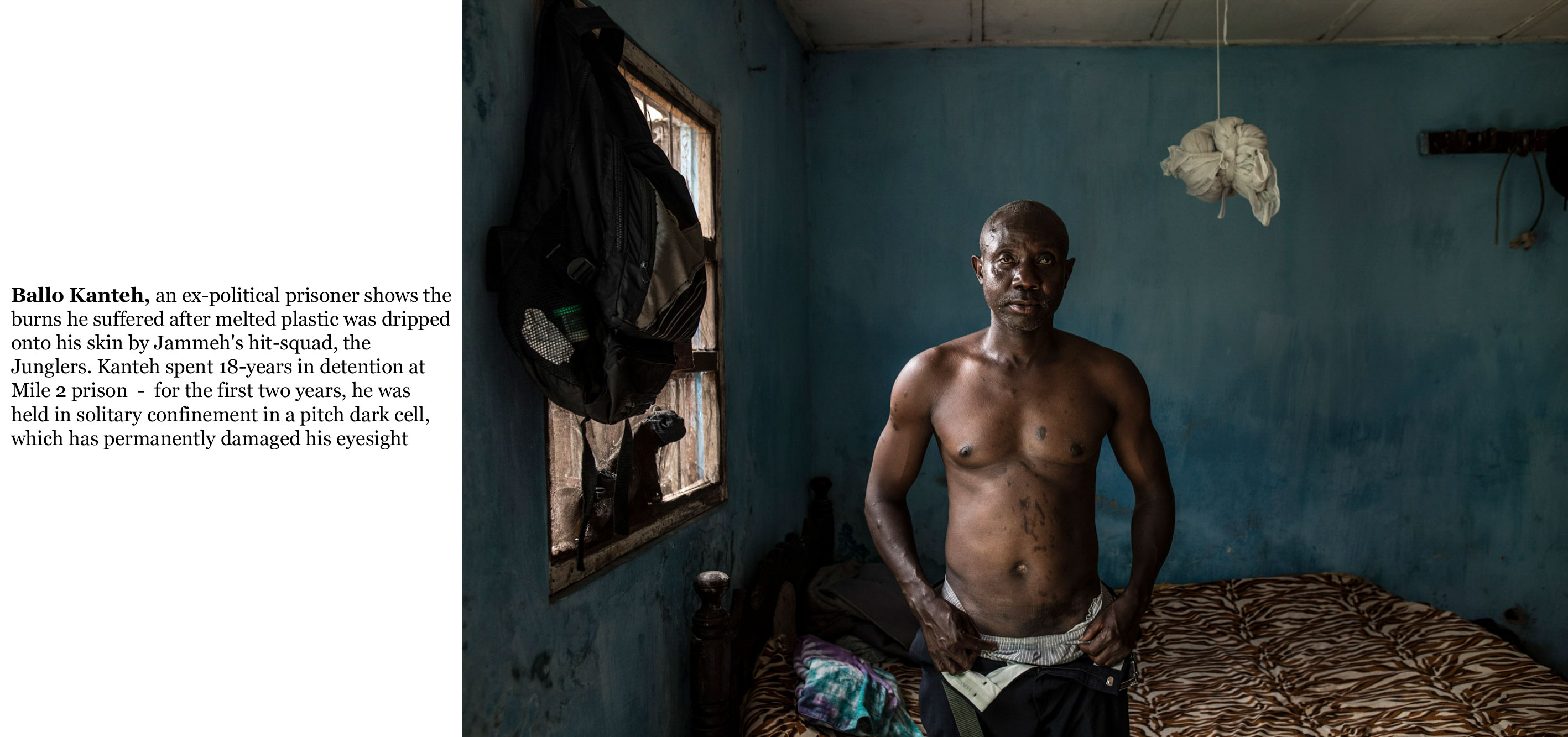 Gambia victims and resisters -Ballo Kanteh held for 18 years in Mile 2 prison and tortured -14_TEXT_web ©Jason florio