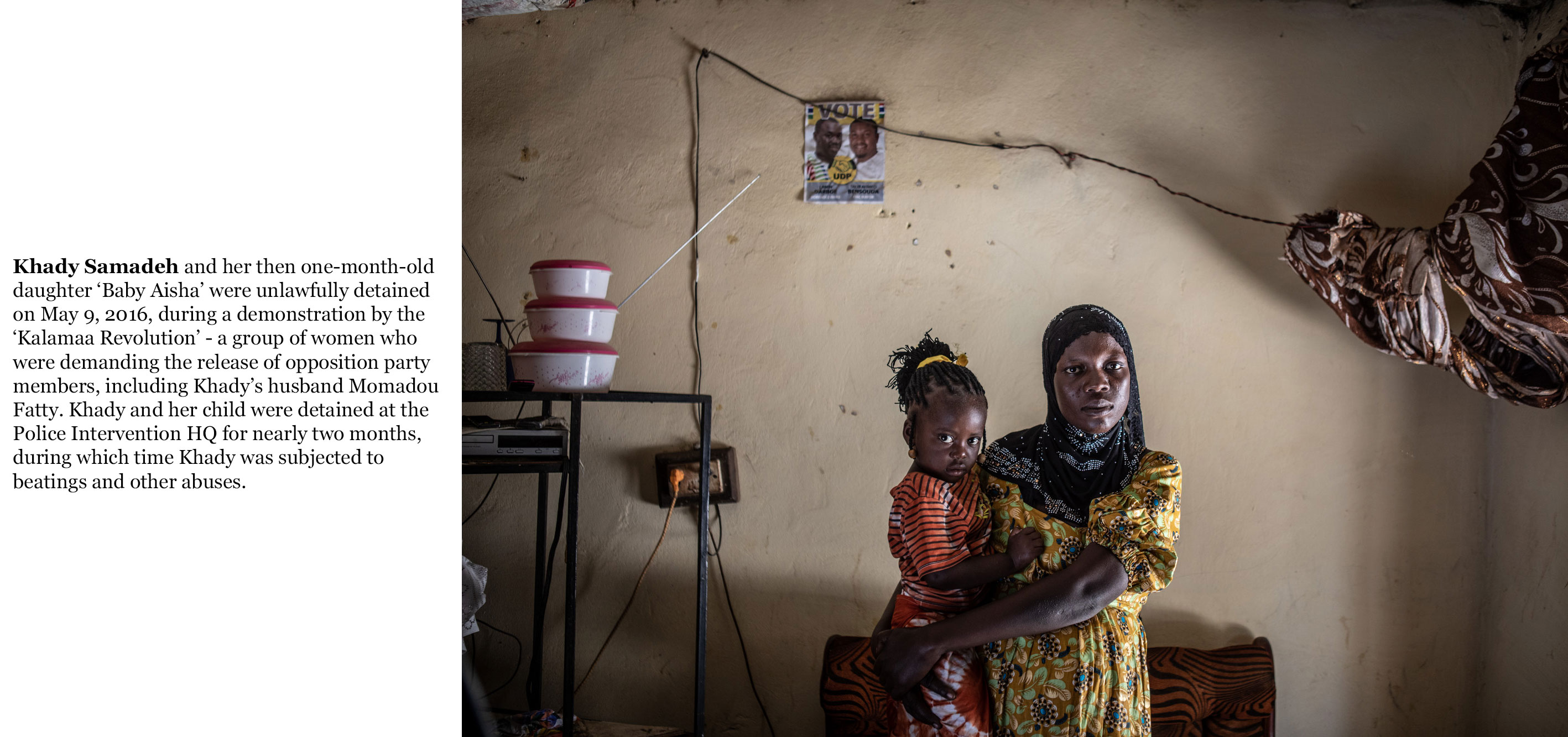 Gambia victims and resisters -khady_samedeh and baby Aisha_unlawfully detained in April 2016, part of the Kalamaa revolution 4655_TEXT_WEB ©Jason Florio